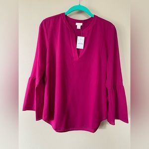 J Crew small, fuchsia colored blouse